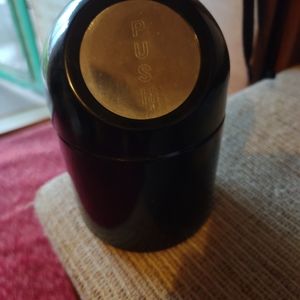 MINI BLACK DESK TOP TRASH CAN.